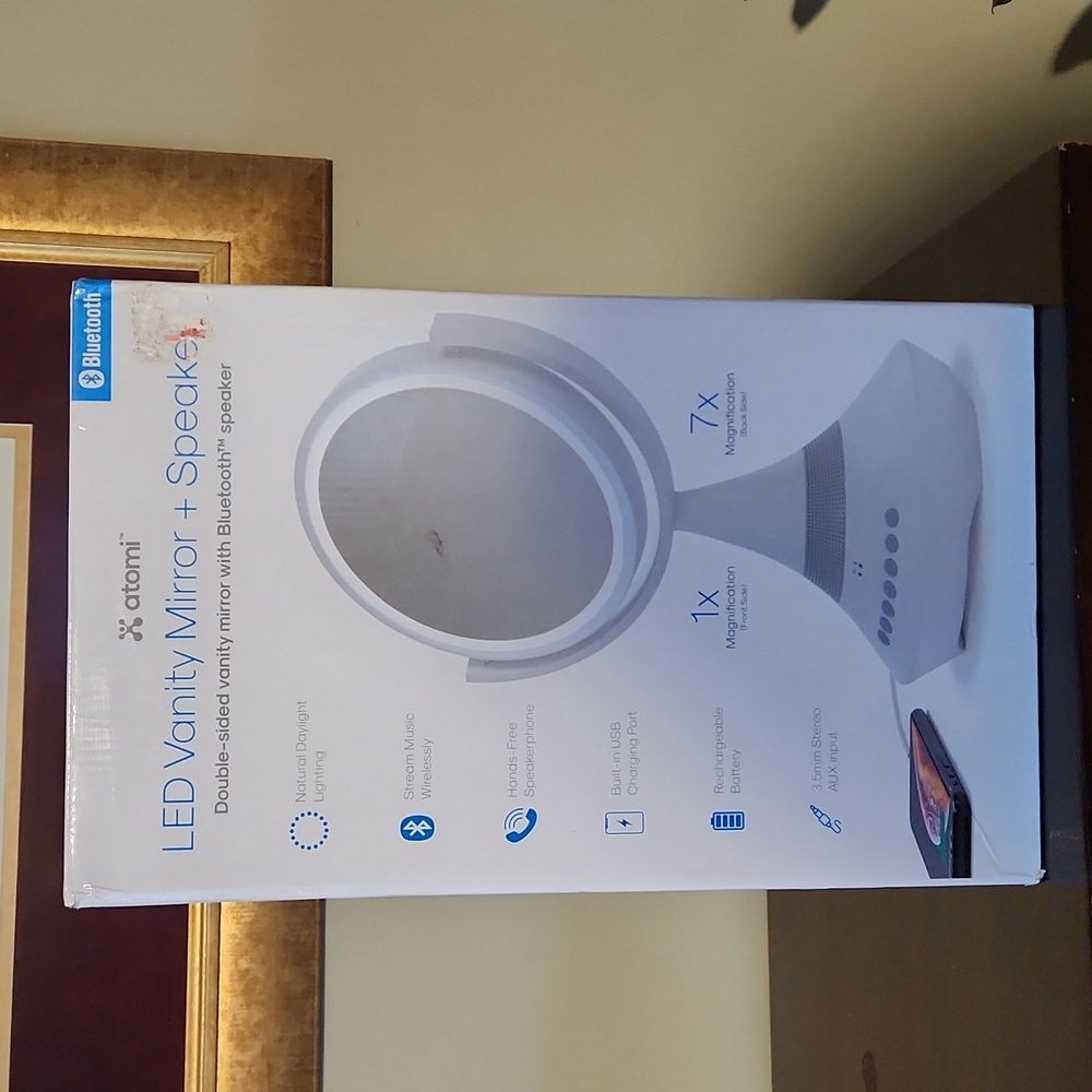 Atomi LED Vanity Mirror with Bluetooth Speaker